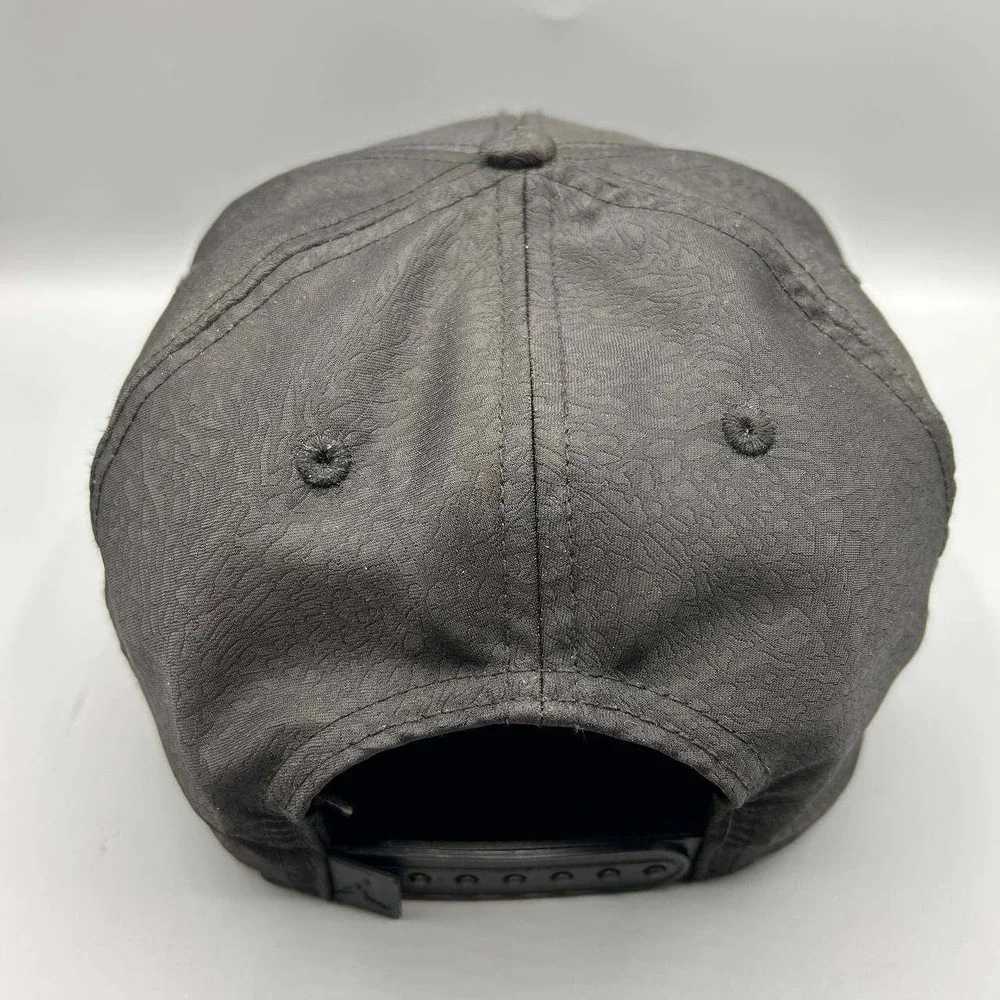 Air Jordan Hat Men Black Cement Elephant Gold Metal Jumpman Snap Back Cap